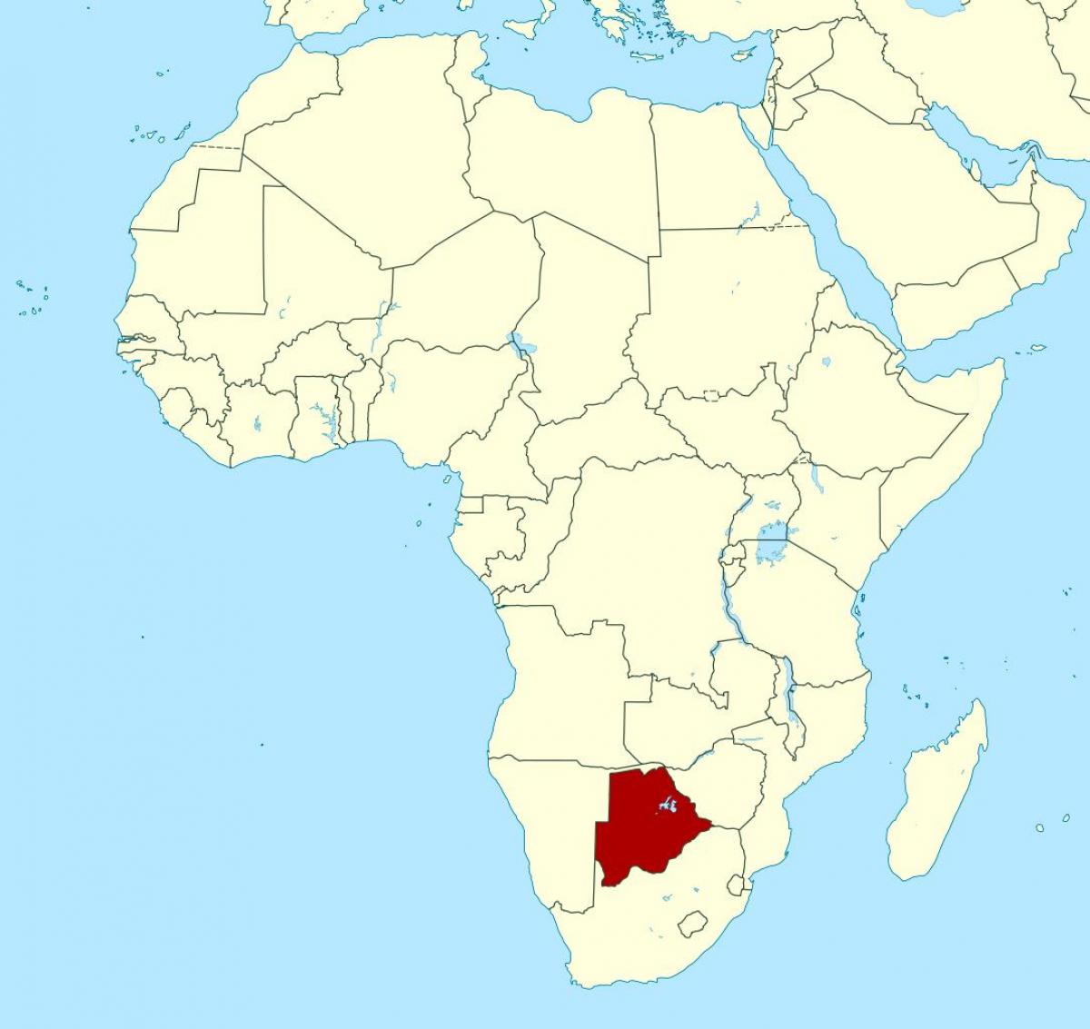 peta dari Botswana di dunia
