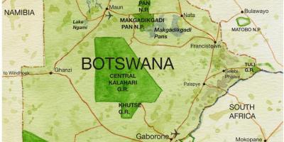 Peta dari Botswana permainan cadangan
